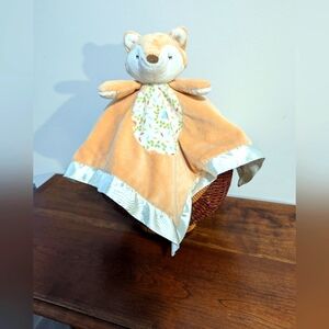 Douglas Baby. Adorable Fox Security Blanket , Lovey Toy with a Tail & Mushrooms.